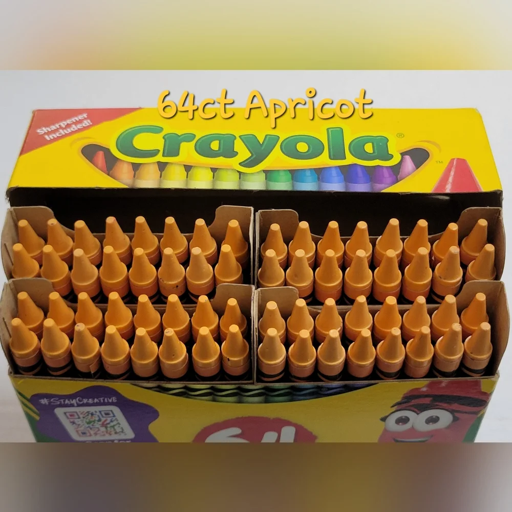 (64)Crayola Crayons (Apricot) Single Color Bulk Lot